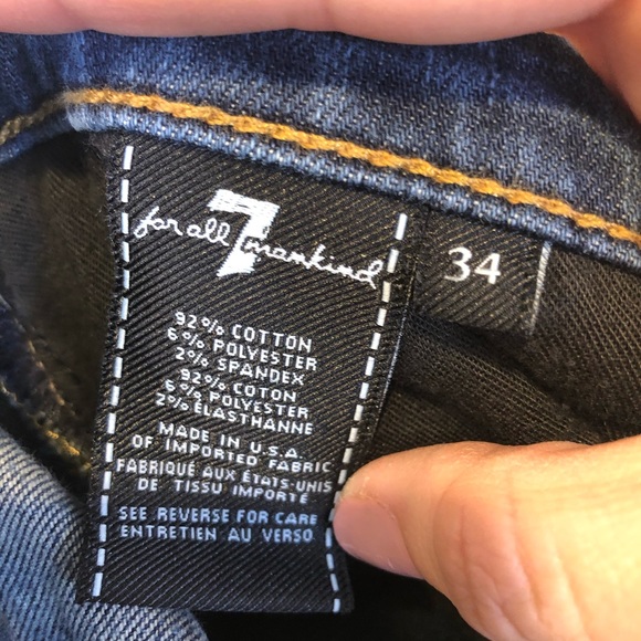 7FAM Men’s The Straight Jeans Size 34, Inseam 30 - Picture 7 of 8